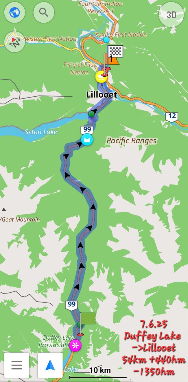 7.6.25 Lac Duffey-> Lillooet