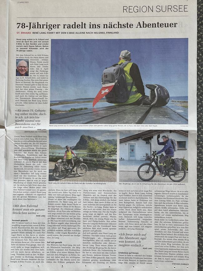 Article dans le SurseerWoche d'aujourd'hui