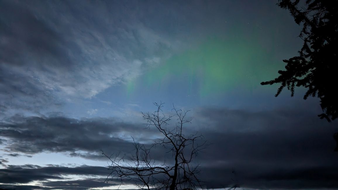 Auroras boreales a medianoche