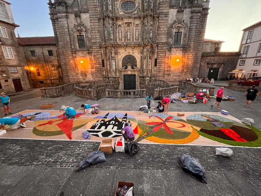 For the national holiday, monumental pictures made of flowers(!) are created