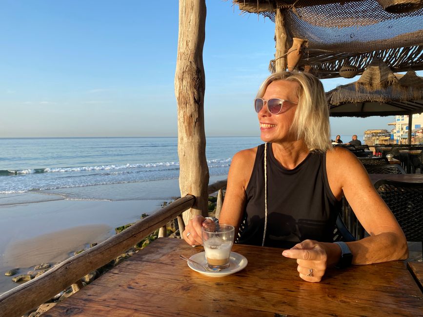 Abschiedsfrühstückskaffee in Taghazoute