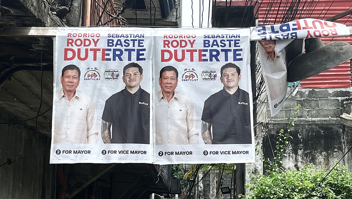 Wahlwerbung für Duterte Vater und Sohn
