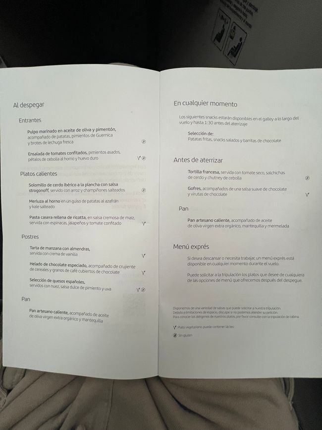 Il menu delle bevande