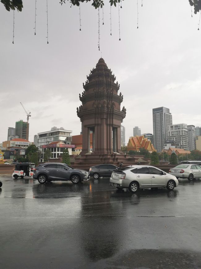 ... In torrential rain...