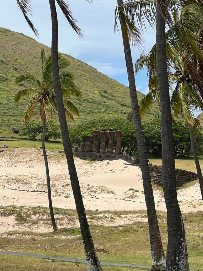 Und der Anakena-Strand aus anderer Perspektive