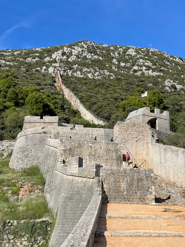 At the entrance to the Ston Wall