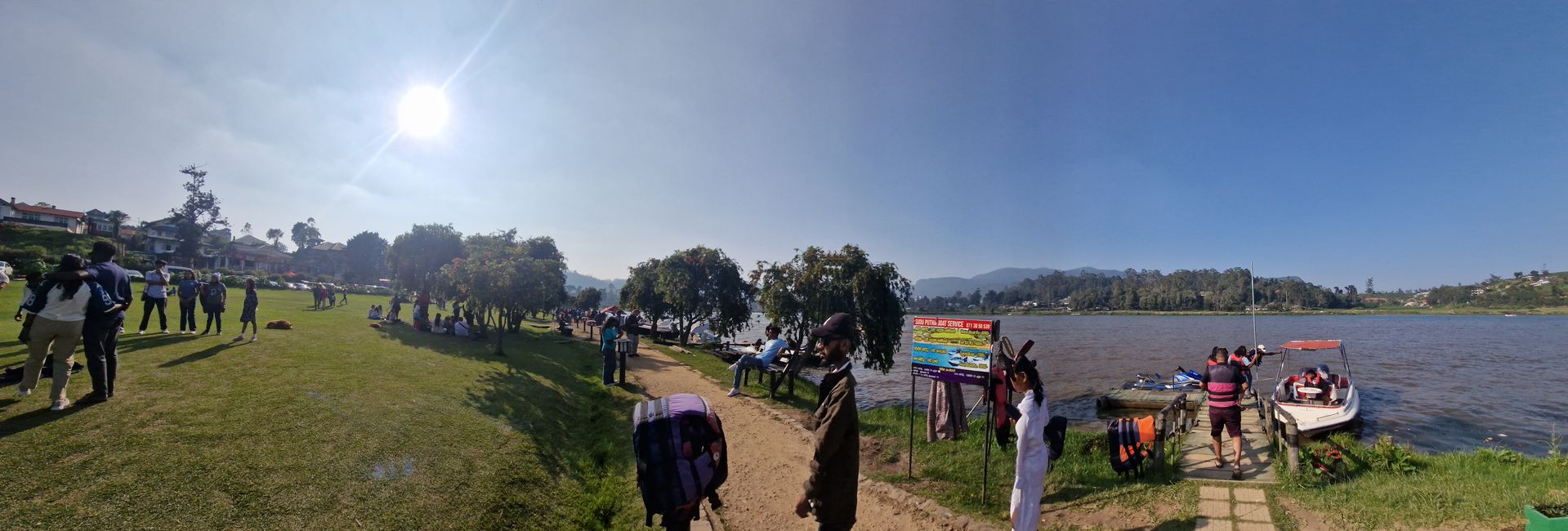 Parque de diversiones junto al lago en Nuwara Eliya