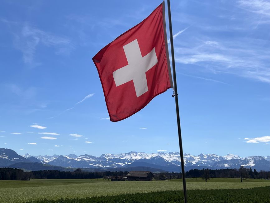Herrliche Sicht in die Alpen.