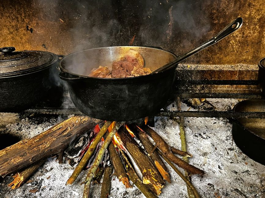 Kochen auf dem offenen Feuer