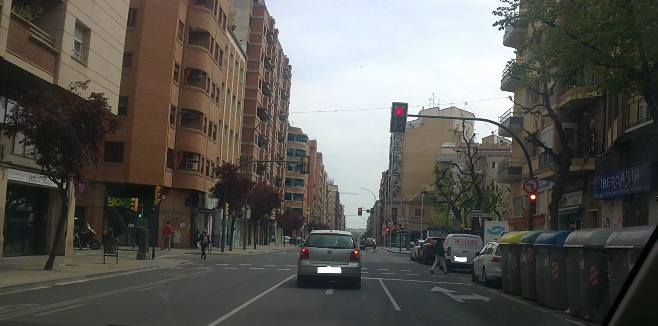 Foto dalla mia auto a Lleida (Catalogna, Spagna) (aprile 2019)