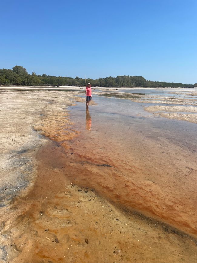 … und Flussläufe (leer bei Ebbe)