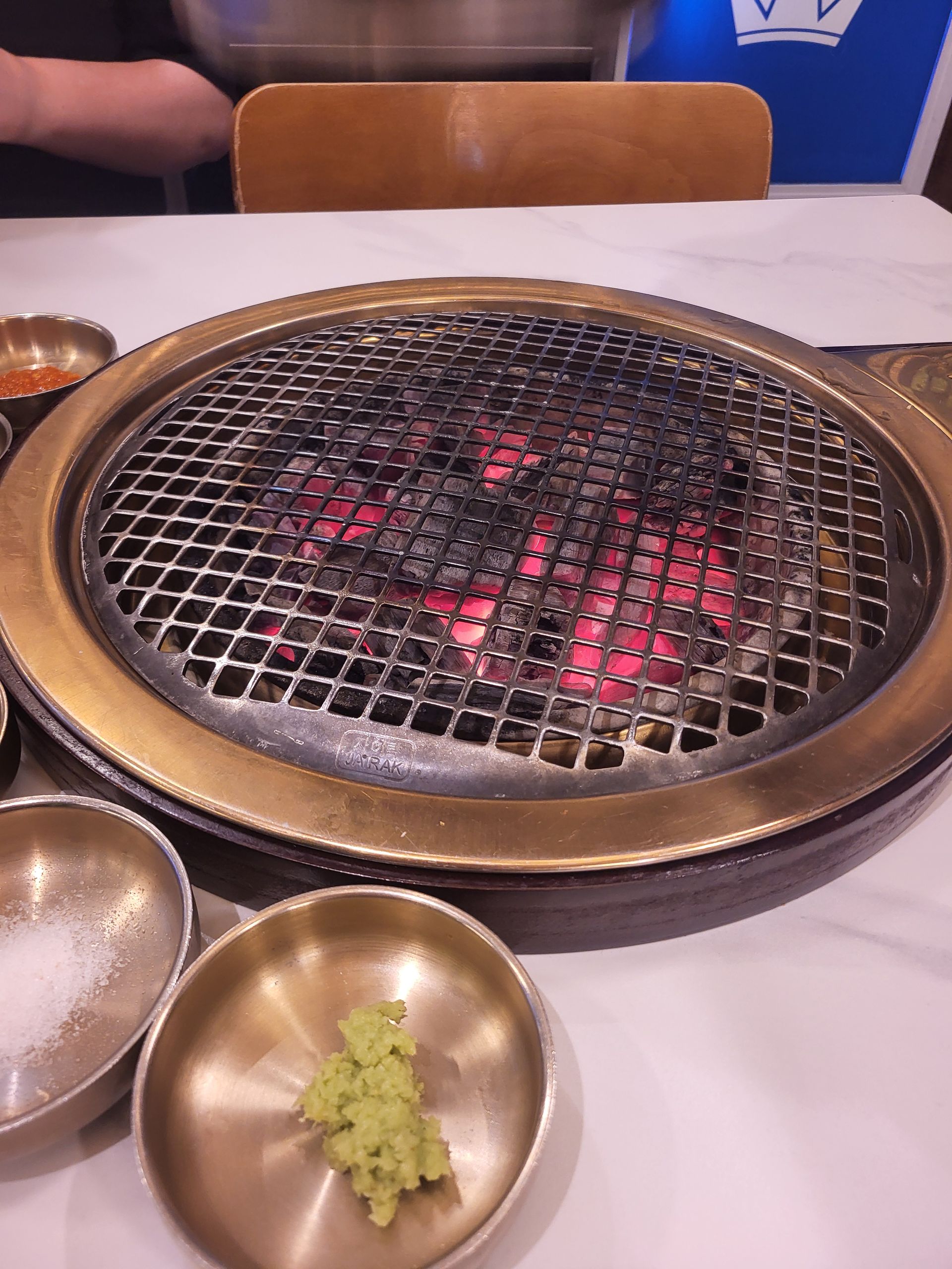 Our integrated table grill