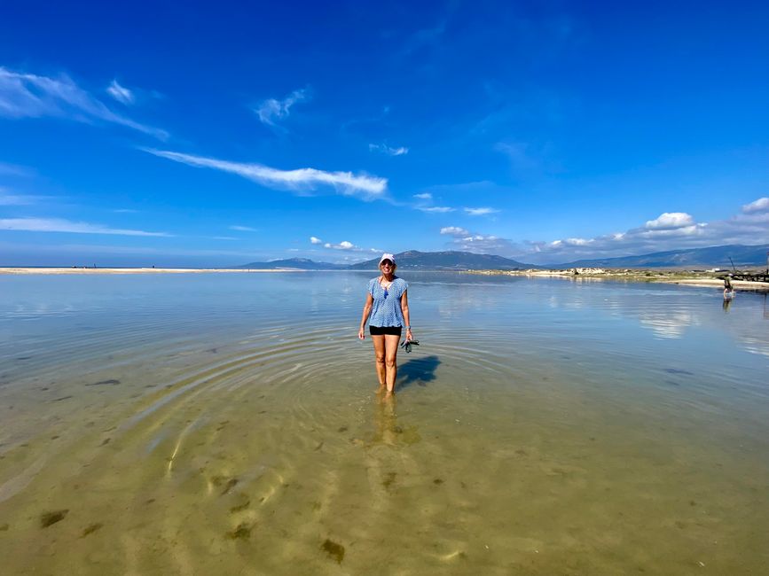 Der Strand von Tarifa ist nach dem großen Sturm vollständig überschwemmt...