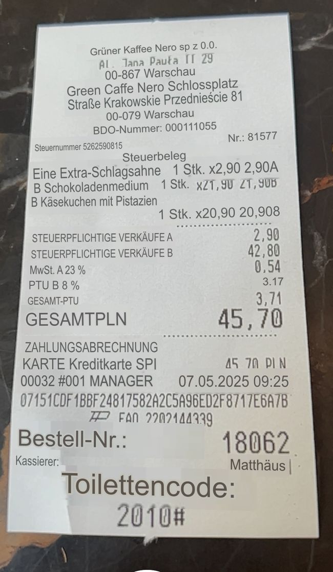 Spaziergang durch Warschau