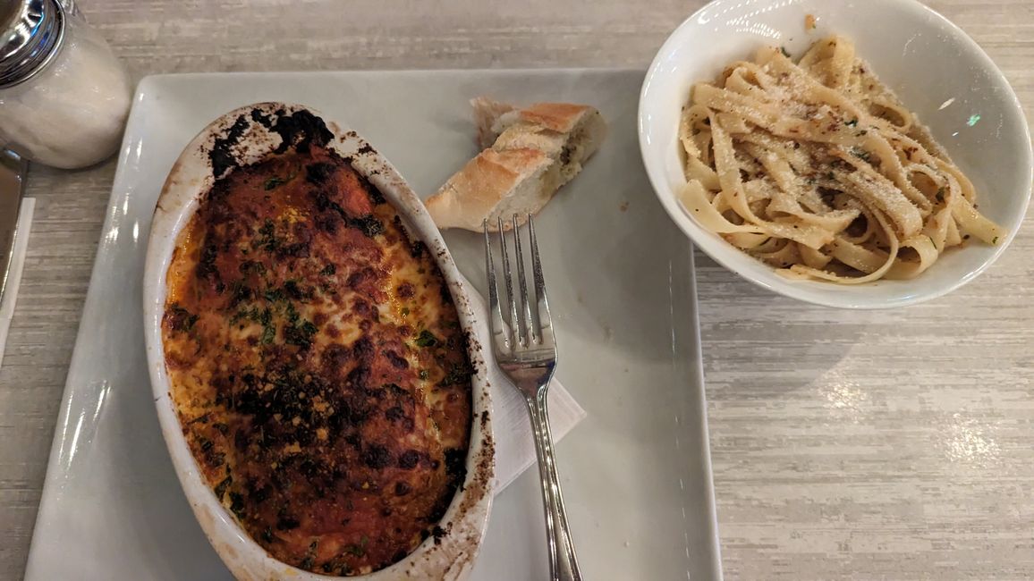 Leckeres Abendessen beim Italiener