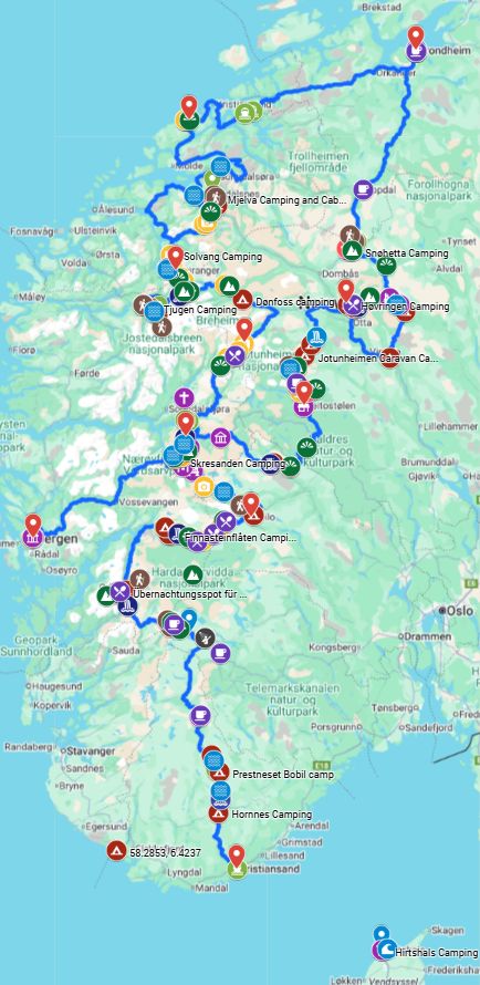 Anreise nach Norwegen