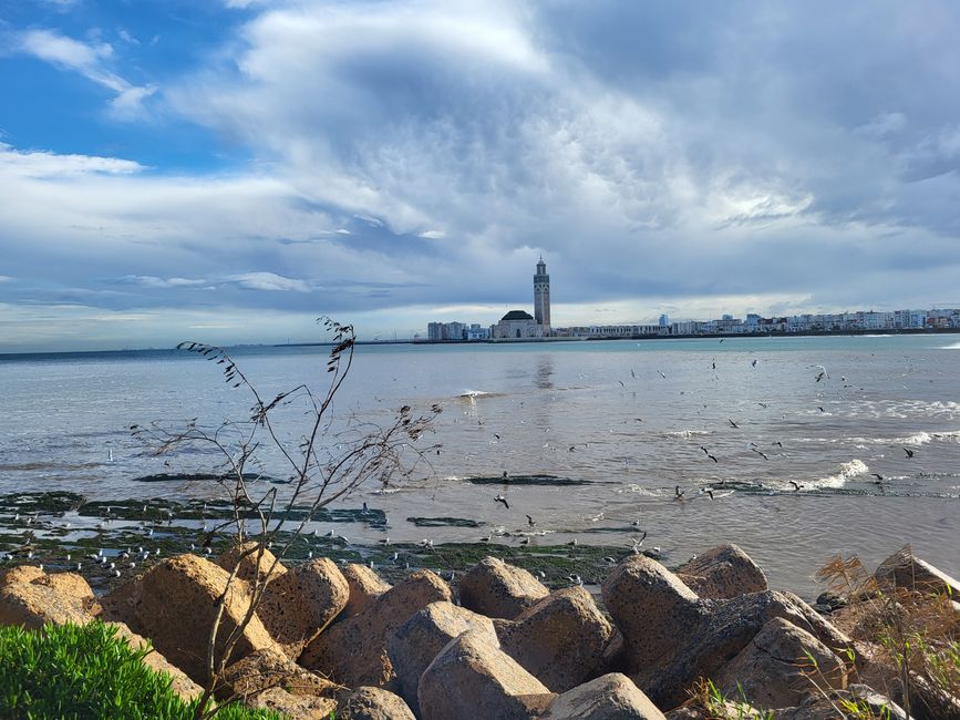 Vista de la mezquita Hassan II en Casablanca
