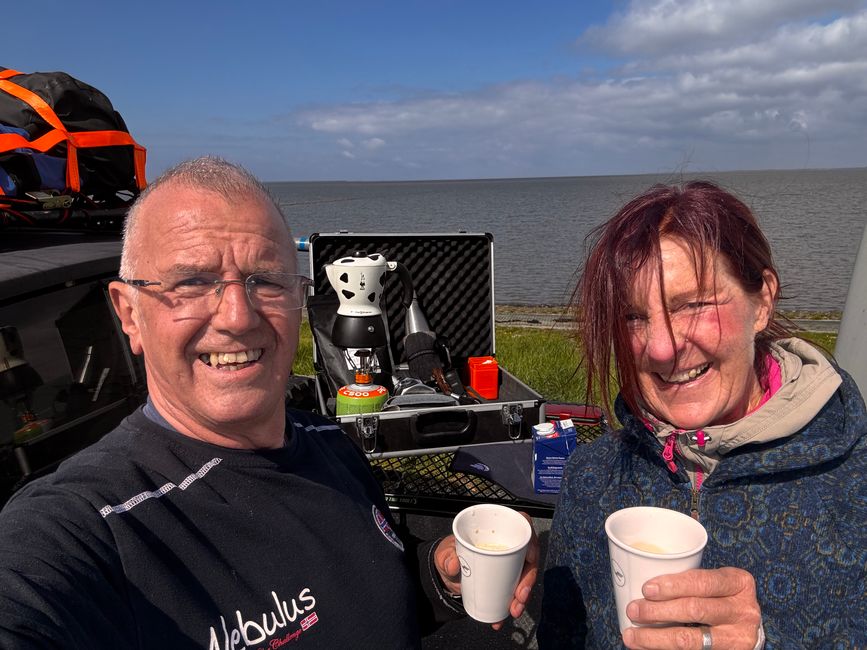 Un petit café sur le dike :-)