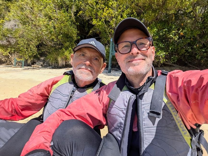 Mit dem Kajak raus auf die Sandy Bay im Abel Tasman-NP