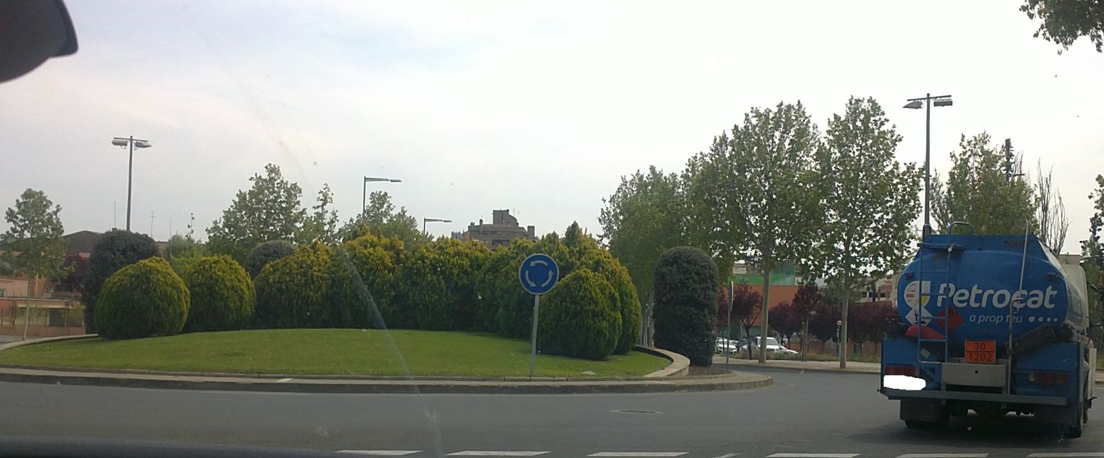 Foto dalla mia auto a Lleida (Catalogna, Spagna) (aprile 2019)