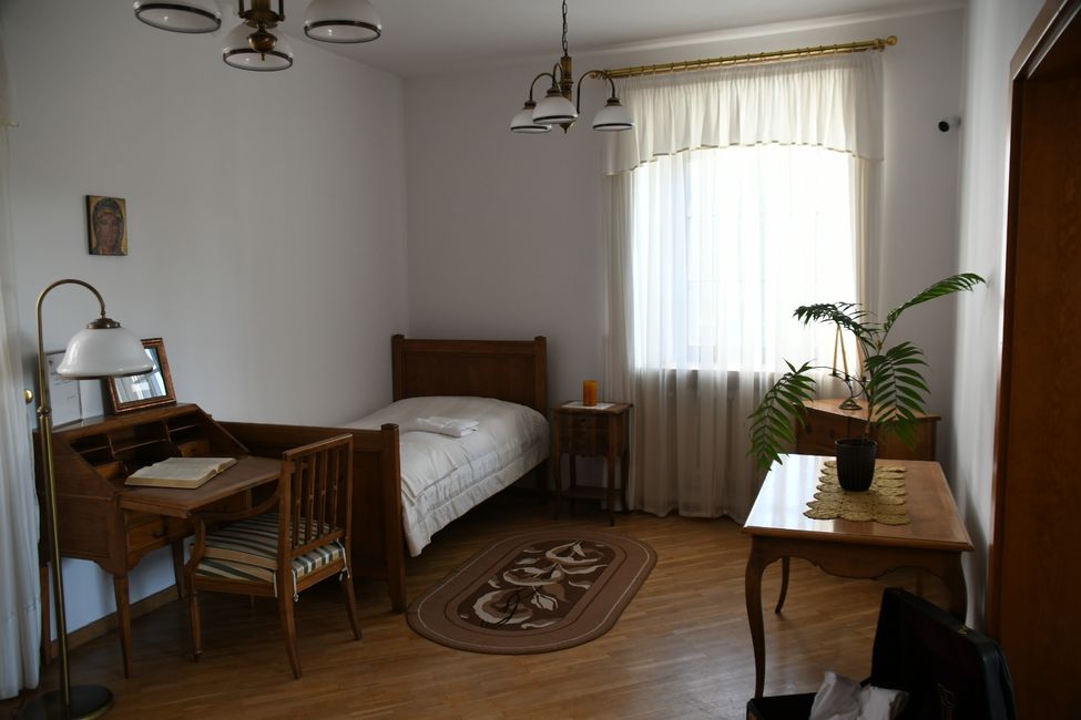 und Schlafzimmer des Papstes