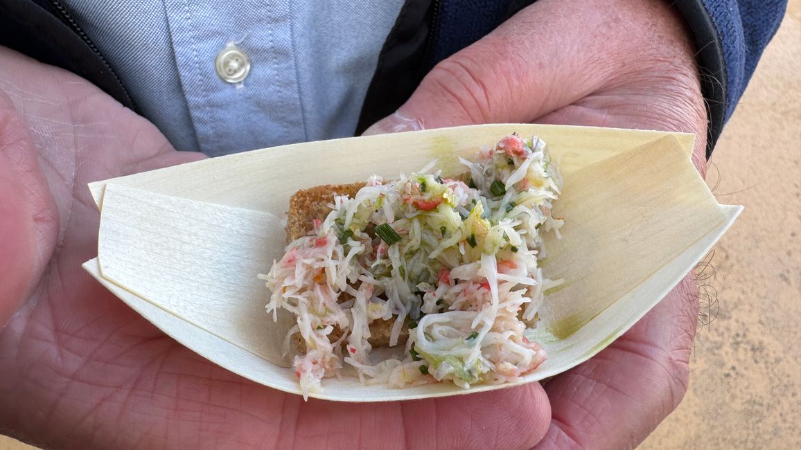 Cocktail di granchio su pane