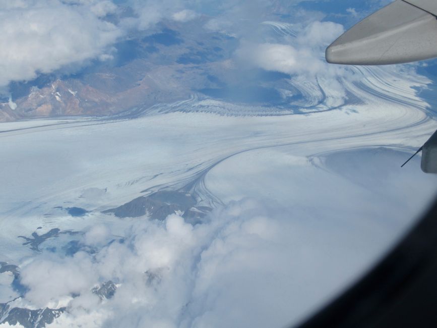 Desde el avión ..