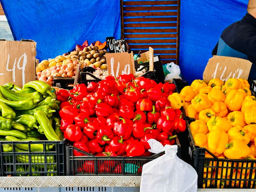 Wochenmarkt in Platja d’Aro, unser letzter Tag an der Costa Brava