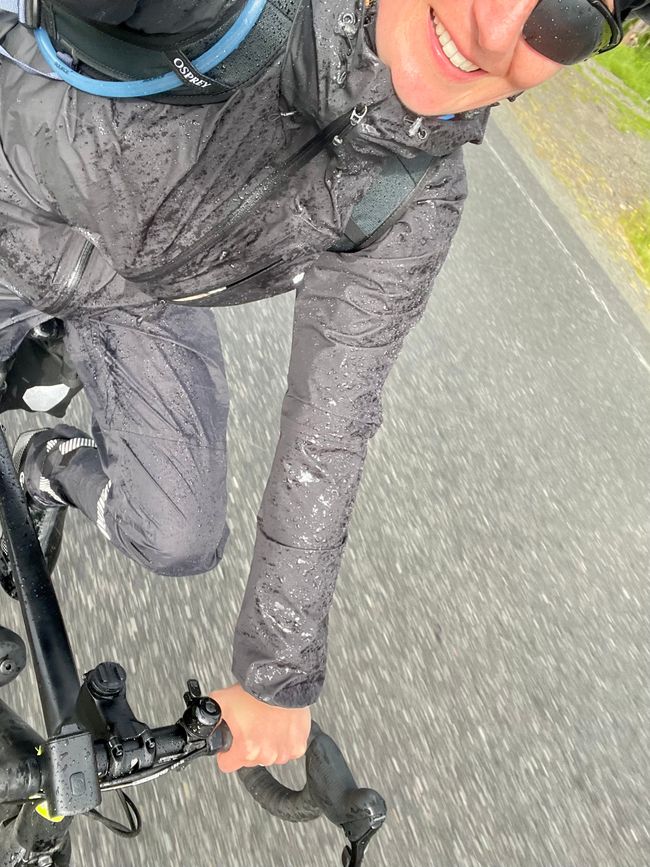 ¡Yay - de regreso por la lluvia hacia el alojamiento!