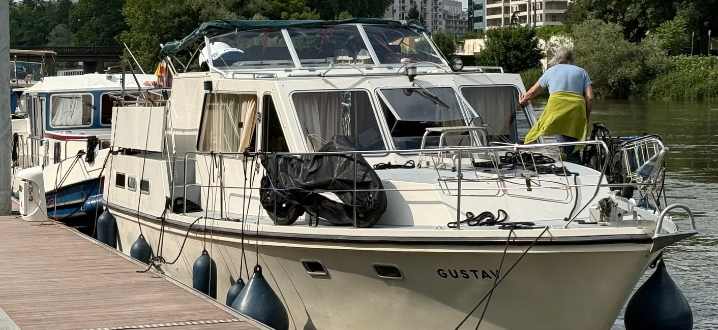 Gustav con il nuovo telo