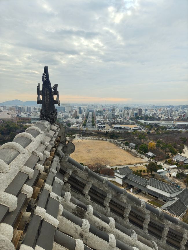 Modèle des poutres en bois au château d'Himeji