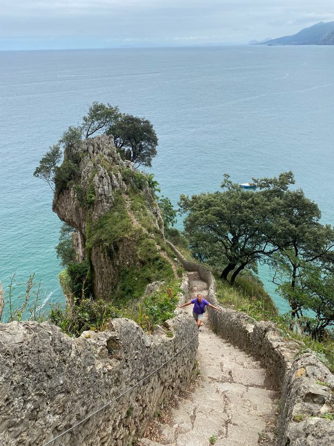 ...but to reach the lighthouse, it is straight down those 763 stairs