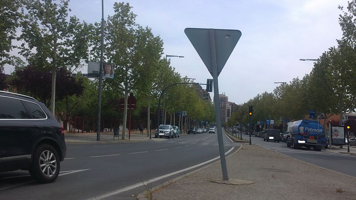 Foto dalla mia auto a Lleida (Catalogna, Spagna) (aprile 2019)