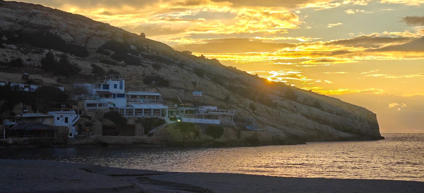 Sonnenuntergang über Matala