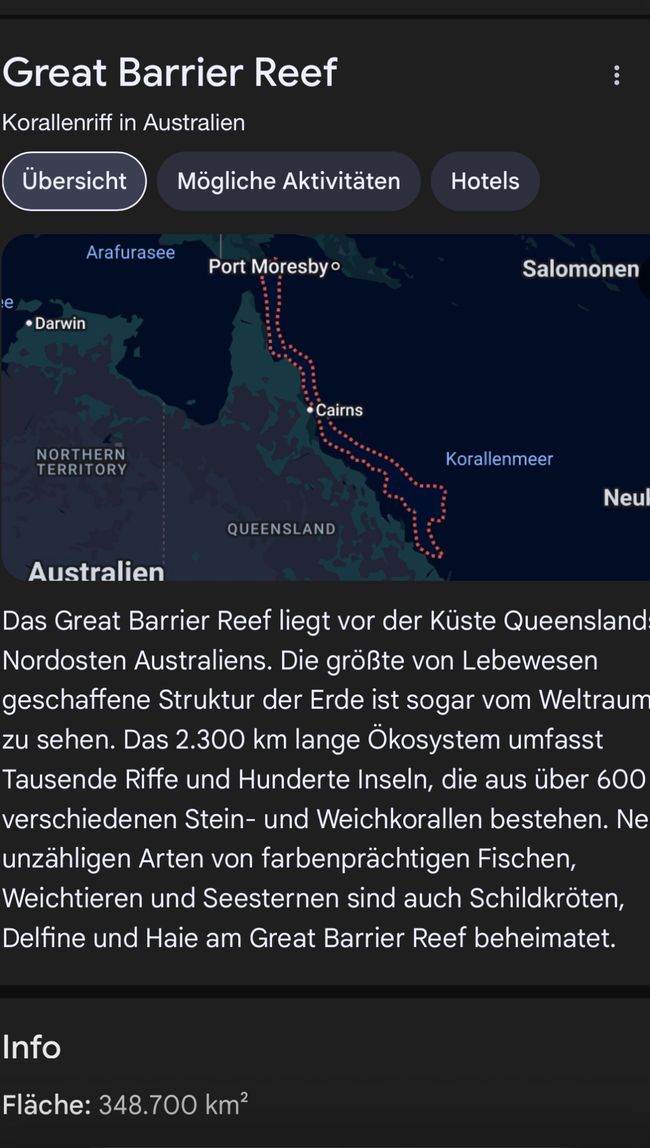 Great Barrier Reef Korallenriff in Australien