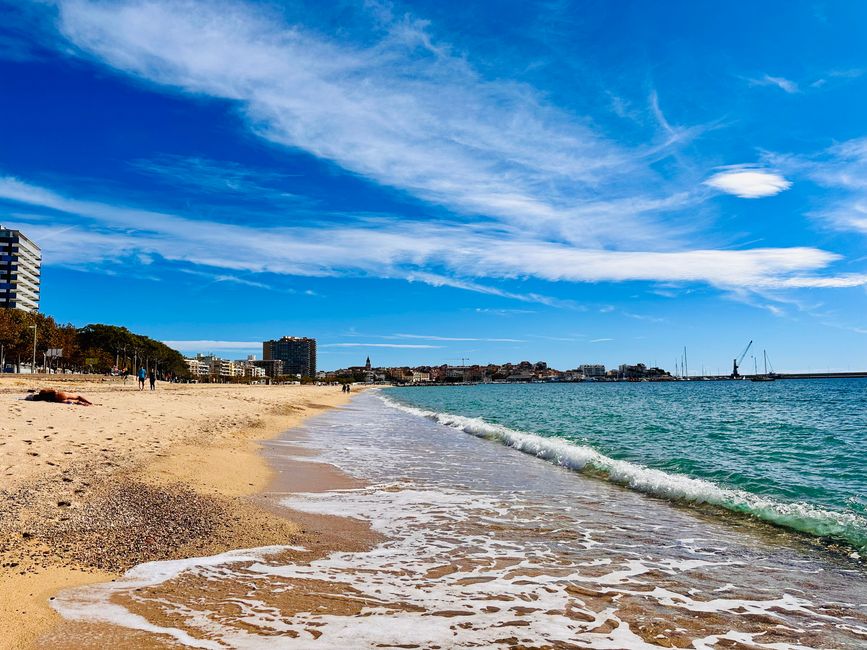 Sonne, Strand in Palamós und Ausruhen