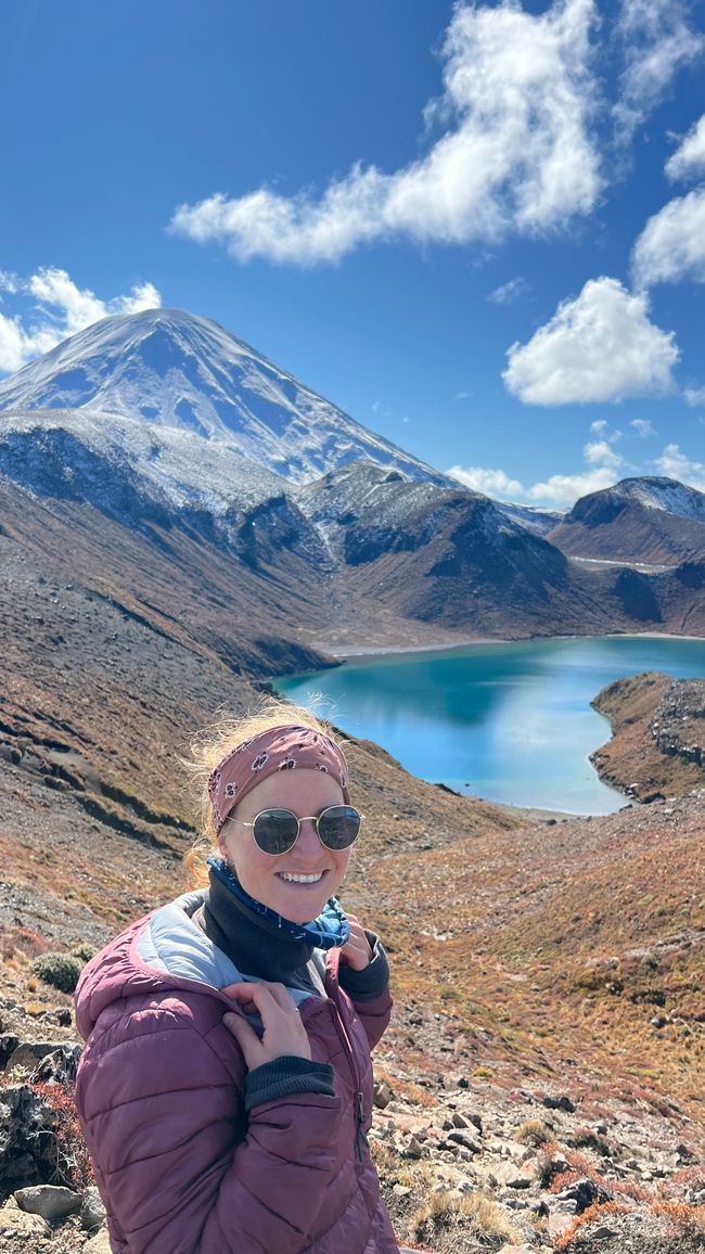 Upper Tama Lake mit Mount Nghauruhoe