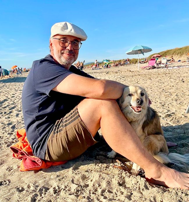 Pipo und ich am Strand – das muss zwischendurch auch sein.