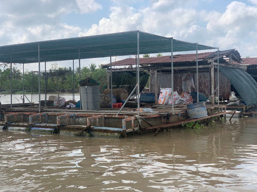 Letzter Halt: Fischerhütte auf dem Mekong.