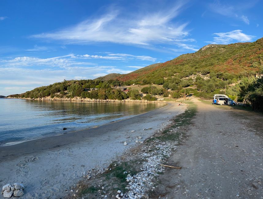 Stellplatz am Strand von Atheras