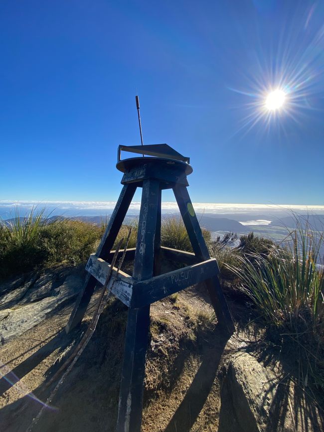 Summit cross in New Zealand style