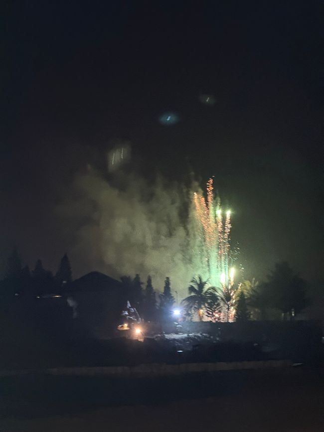 Nous avons été célébrés avec des feux d'artifice