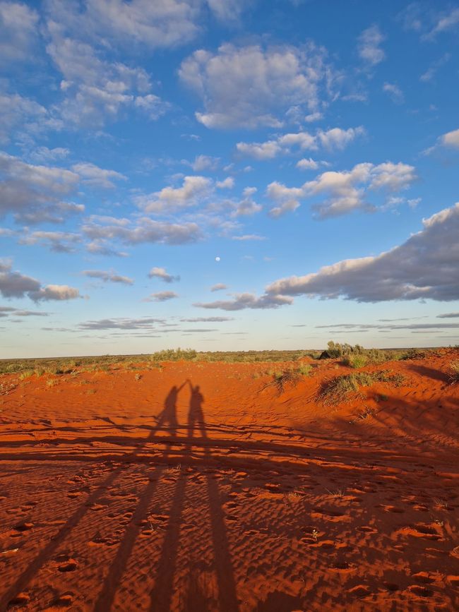 Schatten von uns und die prächtigen Farbe des Sunset Hills