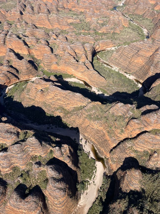 We hiked in that creek down there yesterday 