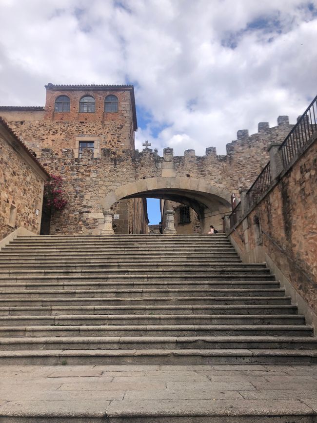 Entrance gate to the inner old town of Caceres