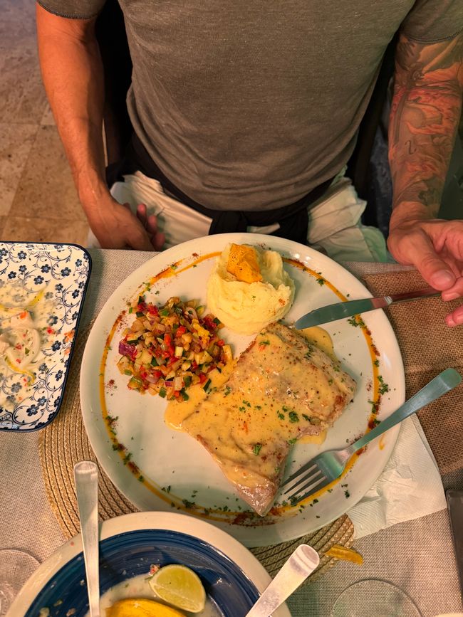 Interessant: Fisch mit Mango Kokos Sauce