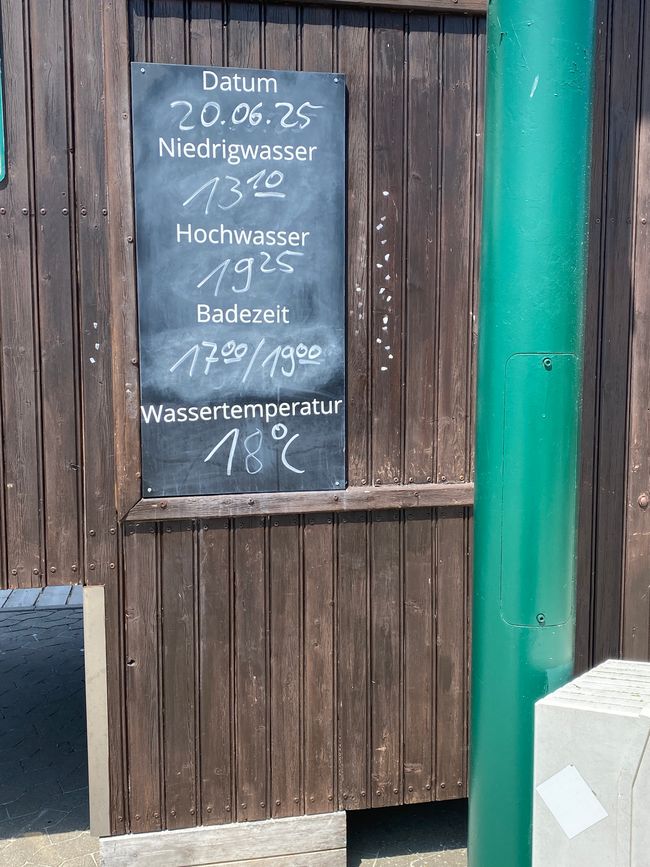 Hinweis am Strandhaus