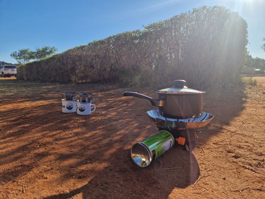 First camping breakfast