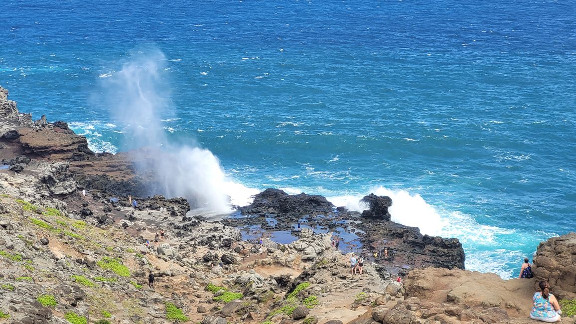 Der Nakalele Point mit imposantem Blowhole ...