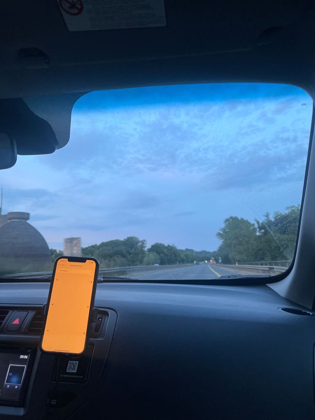 Onderweg naar het vliegveld 